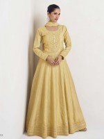 Yellow Premium Silk Anarkali Gown